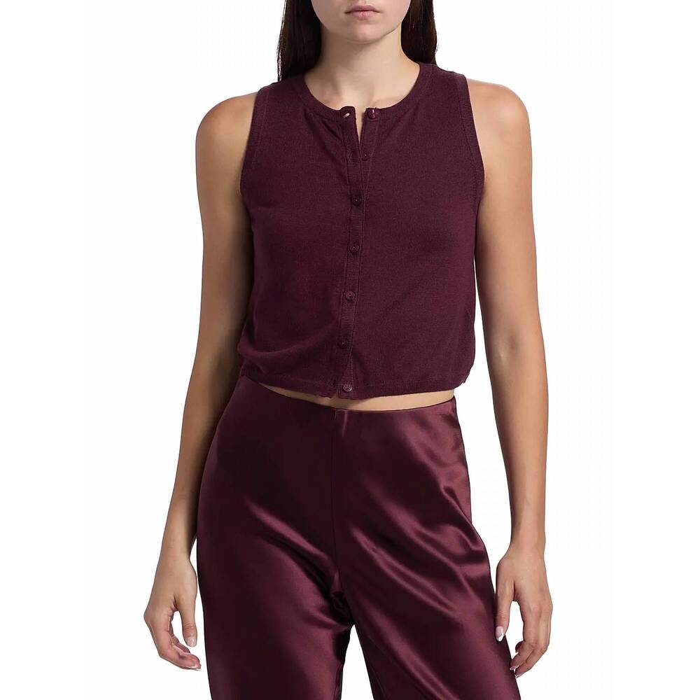 NEW CAMI NYC dia sweater vest in blackberry